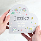 Personalised Rainbow Free Standing Heart ornament | Ornaments | Inspired Creative Gifts
