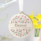 Personalised Floral Easter Tree Wooden Decoration | Hanging Decorations & Signs | Easter Gift