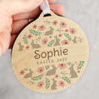 Personalised Floral Easter Tree Wooden Decoration | Hanging Decorations & Signs | Easter Gift
