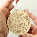 Personalised Officially The Best Round Wooden Medal | Keepsakes
