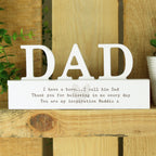 Personalised Free Text Heart Wooden Dad Ornament for Father's Day