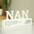 Personalised Botanical Wooden Nan Ornament | Ornaments