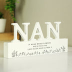 Personalised Floral Wooden Nan Ornament | Ornaments
