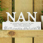 Personalised Floral Wooden Nan Ornament | Ornaments