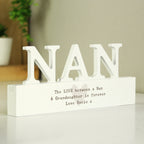 Personalised Free Text Heart Wooden Nan Ornament | Mother's Day Gift