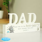 Personalised Me To You Moon and Back Wooden Dad Ornament | Ornaments | Father's Day Gift