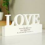 Personalised Free Text Heart Wooden Love Ornament | Ornaments
