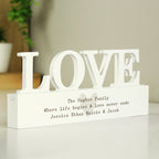 Personalised Free Text Heart Wooden Love Ornament | Ornaments