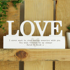 Personalised Free Text Heart Wooden Love Ornament | Ornaments