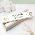 Personalised Scandi Safari Animals Wooden Birth Certificate Holder | Keepsakes | Inspired Creative Gifts