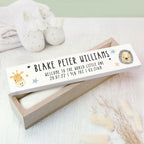 Personalised Scandi Safari Animals Wooden Birth Certificate Holder | Keepsakes | Inspired Creative Gifts