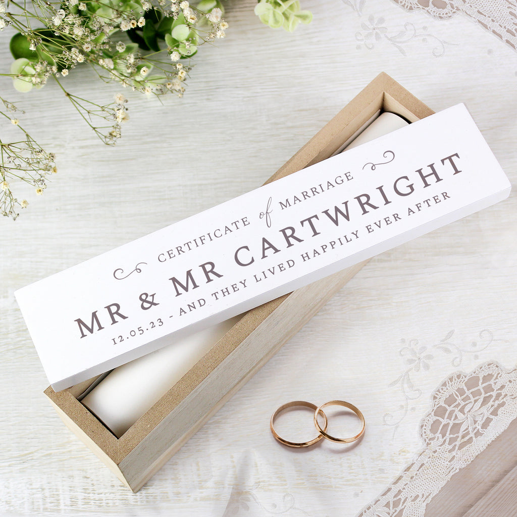 Personalised Wedding Wooden Certificate Holder | Keepsakes | Inspired Creative Gifts