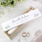 Personalised Botanical Leaves Wooden Certificate Holder | Keepsakes