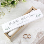 Personalised Botanical Leaves Wooden Certificate Holder | Keepsakes
