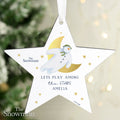 Personalised The Snowman Gold Moon Wooden Star Decoration |  | Inspired Creative Gifts
