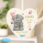 Personalised Me To You Hold You Forever Wooden Heart Decoration | Valentine's Day Gift