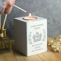 Personalised HOME Wooden Tealight Holder | Candles & Reed Diffusers | Inspired Creative Gifts