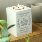 Personalised HOME Wooden Tealight Holder | Candles & Reed Diffusers | Inspired Creative Gifts