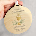 Personalised First Holy Communion Round Wooden Decoration | Hanging Decorations & Signs
