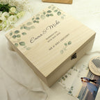 Personalised Botanical Wooden Keepsake box | Trinket, Jewellery & Keepsake Boxes