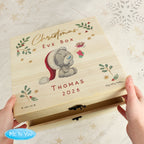 Personalised Winter Christmas Eve Tiny Tatty Teddy Large Wooden Keepsake Box | Trinket, Jewellery & Keepsake Boxes | Christmas Gift
