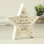 Personalised Love You Wooden Star Ornament | Gift for Her