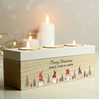 Personalised Gonk Christmas Triple Tea Light Box for Christmas