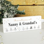 Personalised Christmas Tree Wooden Mantel Decoration for Christmas