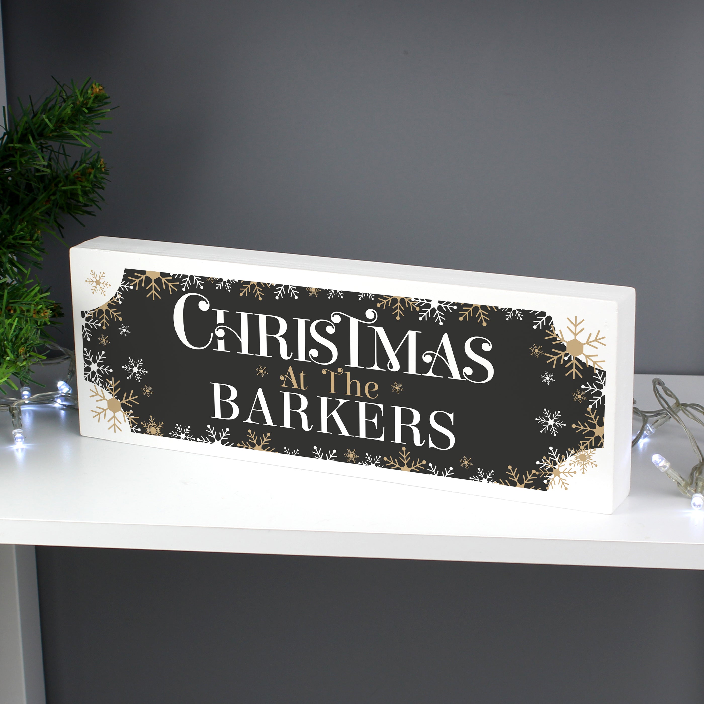 Personalised Family Christmas Wooden Mantel Decoration |  | Inspired Creative Gifts