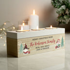 Personalised Christmas Gonk Triple Tea Light Box | Candles & Reed Diffusers | Christmas Gift
