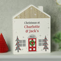 Personalised Christmas Wooden House Ornament for Christmas
