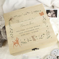 Personalised Woodland Animal Large Wooden Keepsake Box | Storage