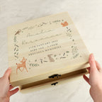 Personalised Woodland Animal Large Wooden Keepsake Box | Storage