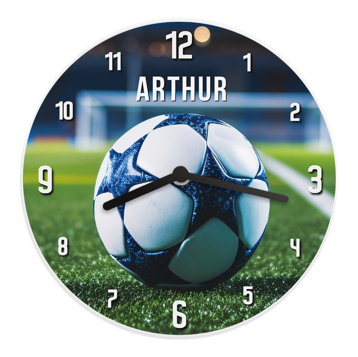 Personalised Football Wooden Childrens Clock - Wall Clock - Inspired Creative Gifts