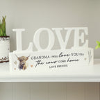 Personalised Highland Cow LOVE Wooden Ornament | Ornaments | Inspired Creative Gifts