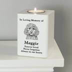 Personalised Dog Breed Memorial Tealight Holder | Candles & Reed Diffusers