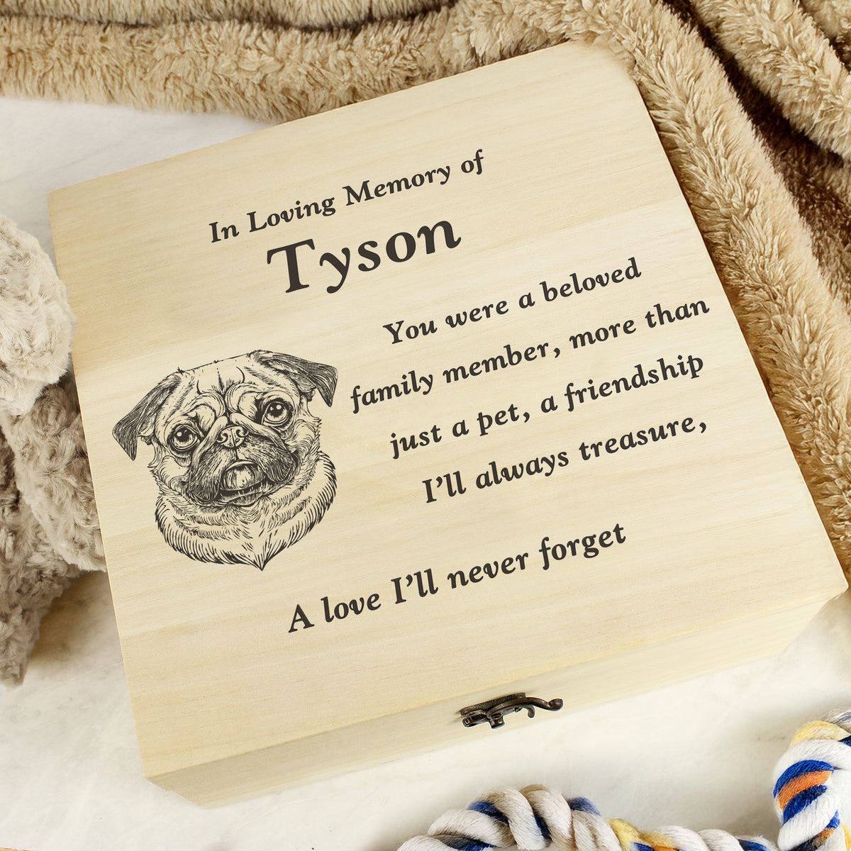 Personalised Dog Breed Memorial Large Keepsake Box | Pet Gifts