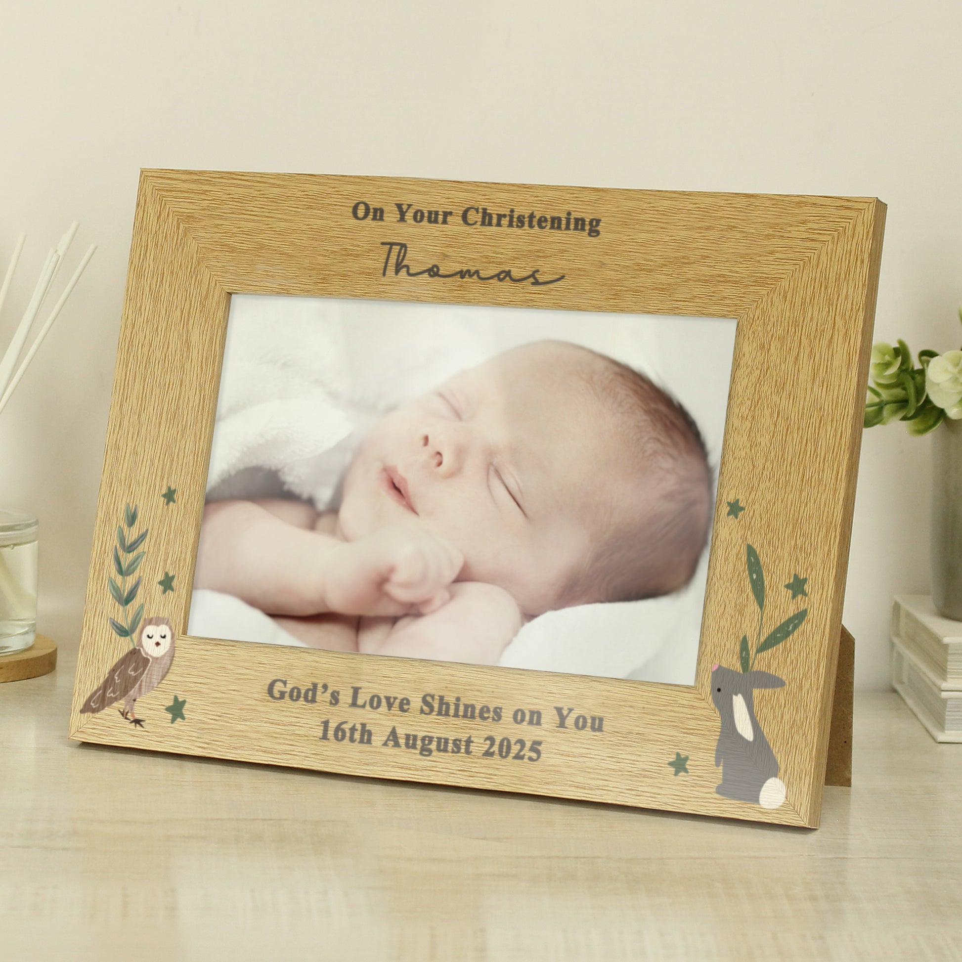 Personalised Woodland Animals 6x4 Photo Frame - Picture Frame - Inspired Creative Gifts