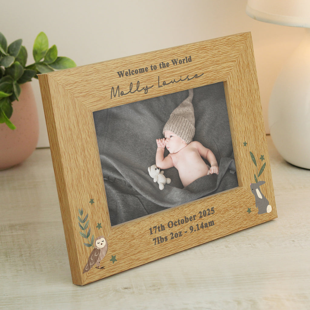 Personalised Woodland Animals 6x4 Photo Frame - Picture Frame - Inspired Creative Gifts