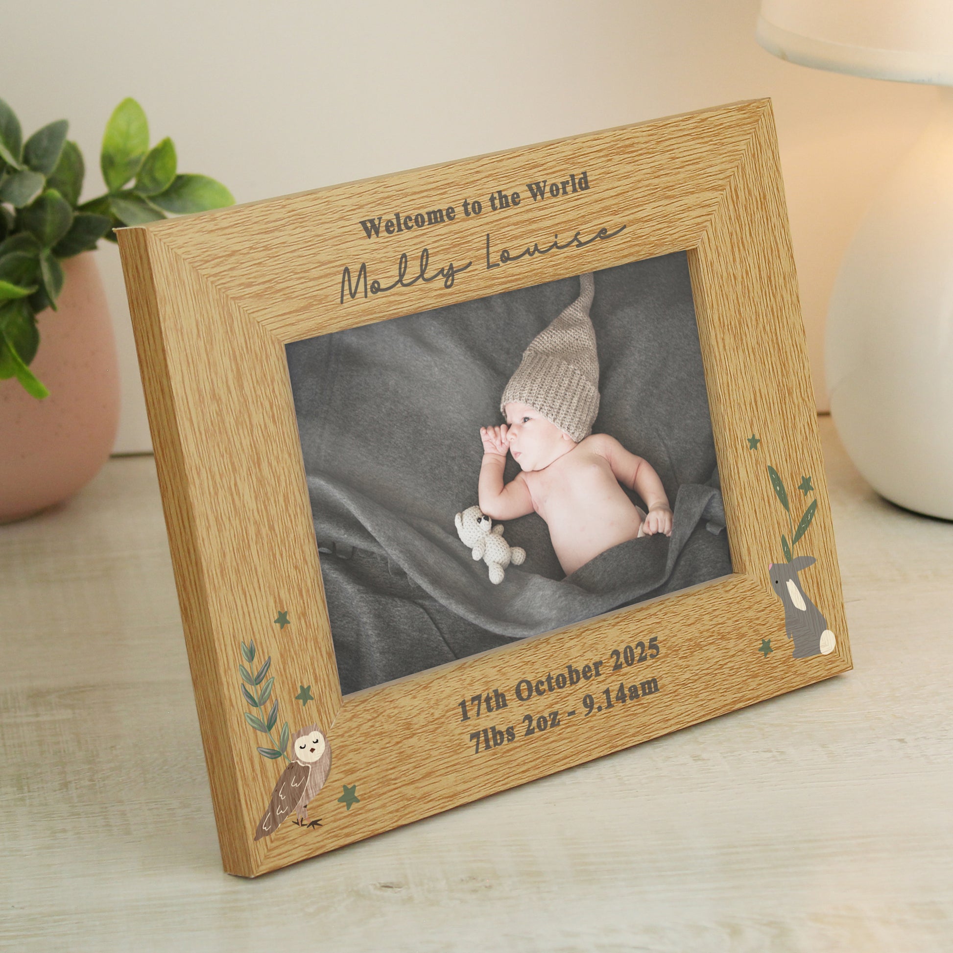 Personalised Woodland Animals 6x4 Photo Frame - Picture Frame - Inspired Creative Gifts