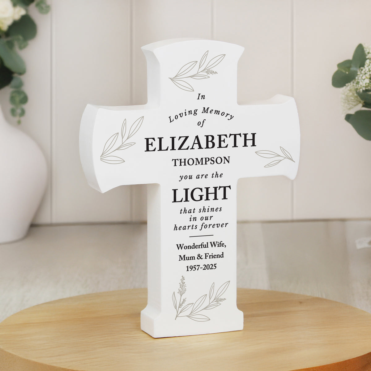 Personalised In Loving Memory Cross Ornament | Ornaments | Memorial Gift