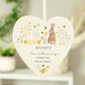 Personalised Spring Bunny Wooden Heart Ornament | Hanging Decorations & Signs | Inspired Creative Gifts