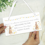 Personalised Spring Bunny Wooden Sign | Easter Gift