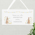 Personalised Spring Bunny Wooden Sign | Easter Gift