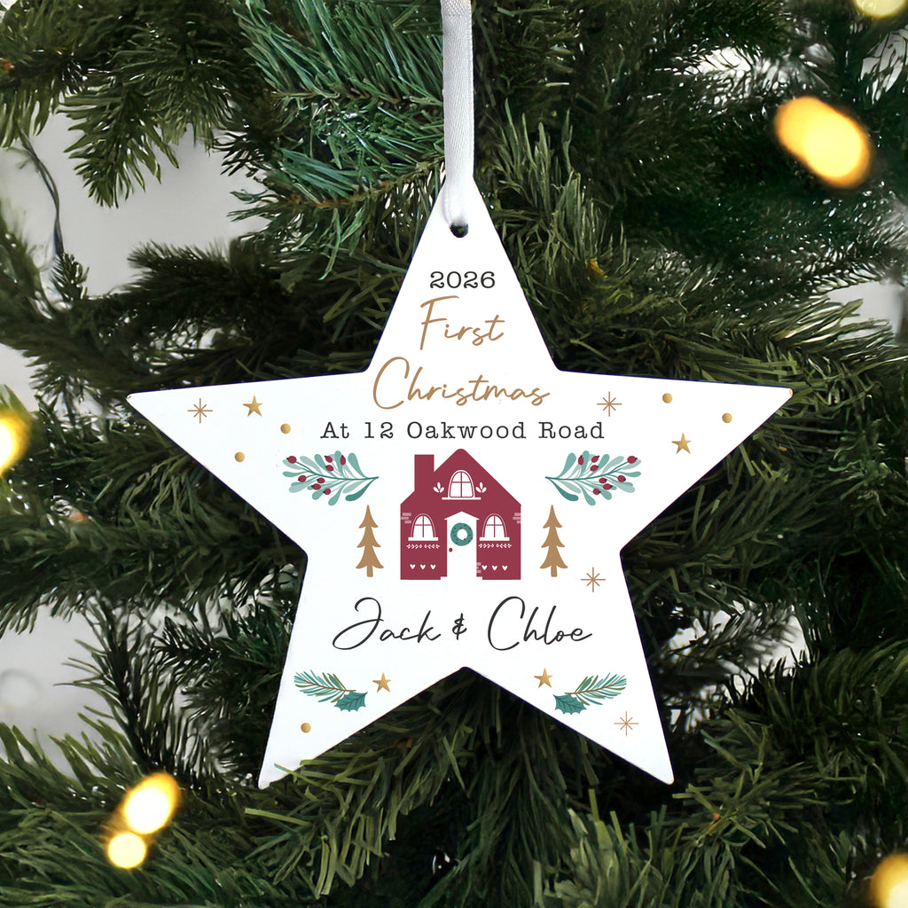 Personalised Home For Christmas Star Ornament | Christmas Gift