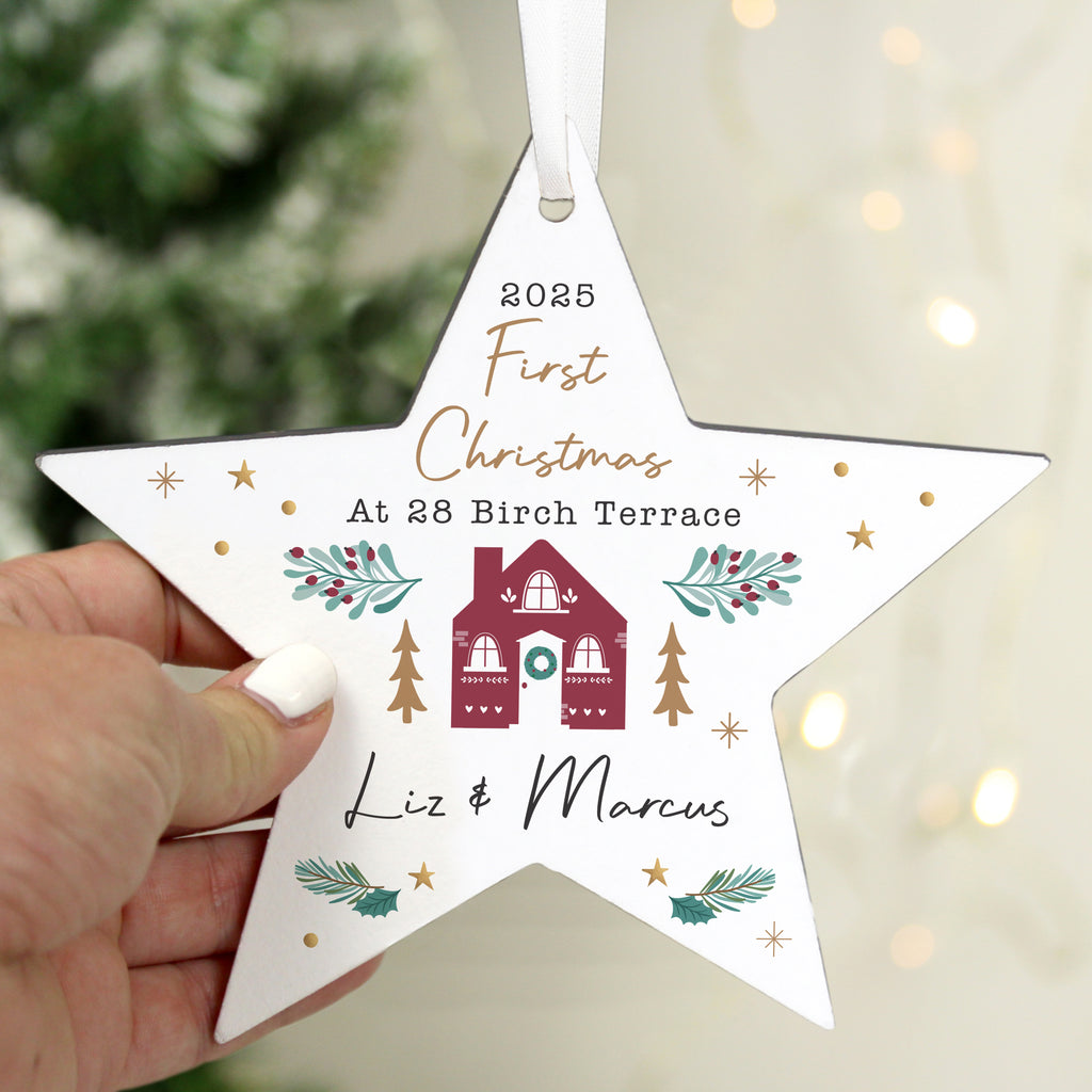 Personalised Home For Christmas Star Ornament | Christmas Gift