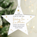 Personalised Christmas Memorial Star Ornament for Christmas