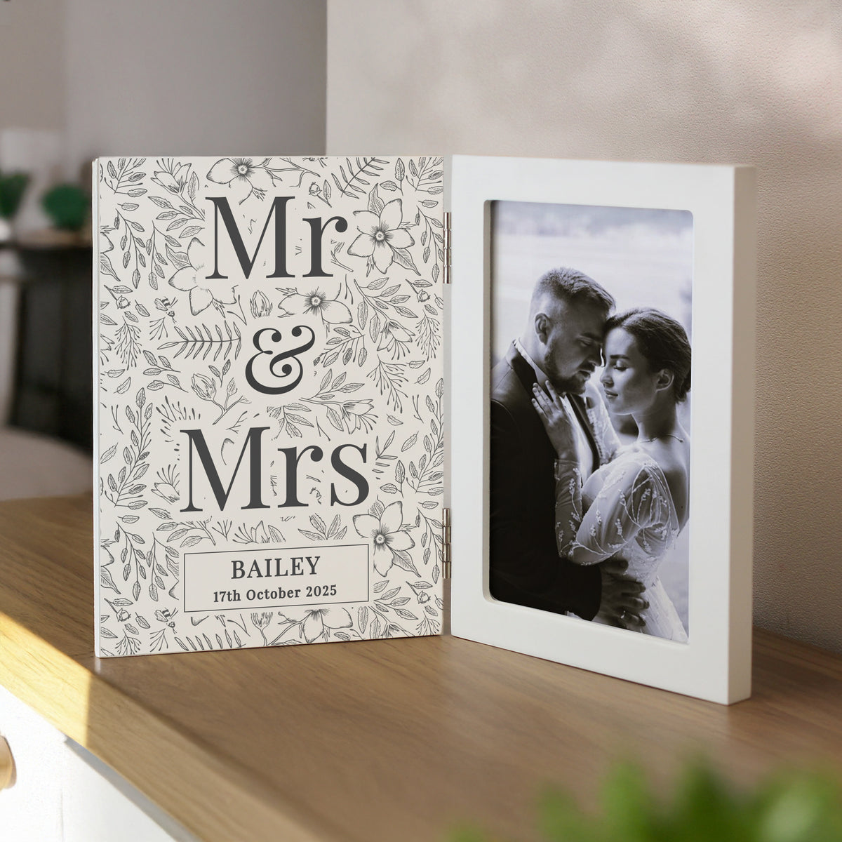 Personalised Wedding Wooden Hinged 6x4 Photo Frame | Photo Frames, Albums and Guestbooks | Wedding Gift
