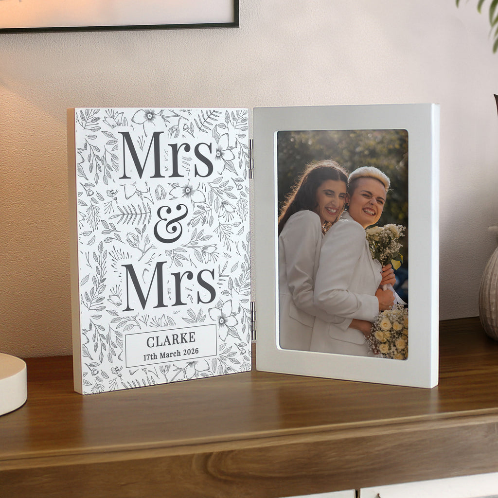 Personalised Wedding Wooden Hinged 6x4 Photo Frame | Photo Frames, Albums and Guestbooks | Wedding Gift