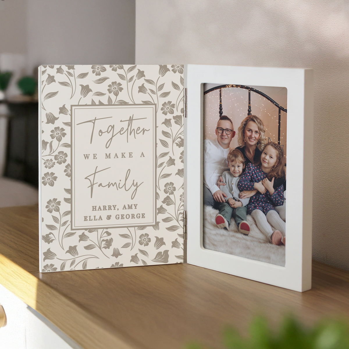 Personalised Family Wooden Hinged 6x4 Photo Frame | Photo Frames, Albums and Guestbooks | Inspired Creative Gifts